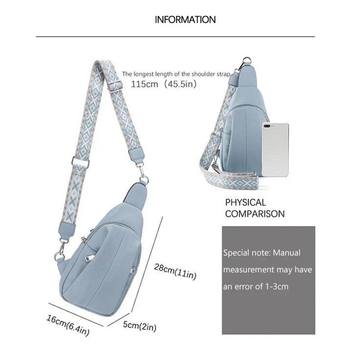 Elegant dametaske: Geometrisk læder crossbody, kombinerer mode og funktionalitet.