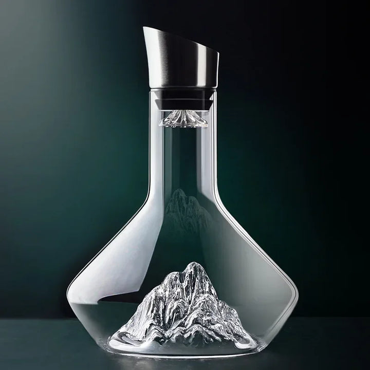 Elegant krystalglas vinkaraffel, 1500ml, håndlavet for luksuriøs vinservering.