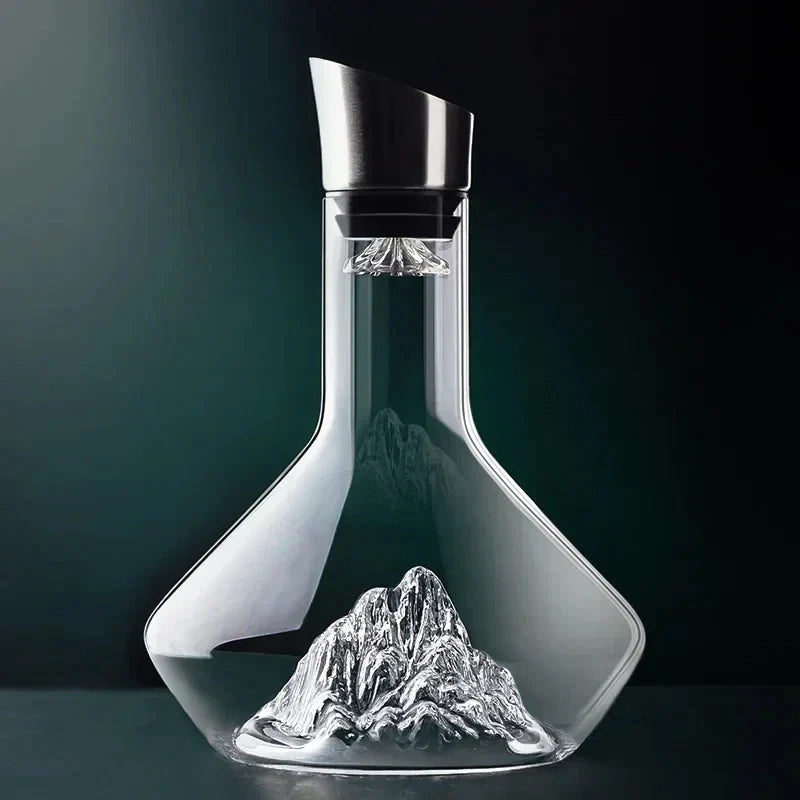 Eksklusiv 1500ml vinkaraffel i krystalglas, essentielt vintilbehør til vinelskere.