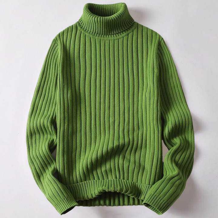 Modebevidst rullekravetrøje til herre. Et elegant valg, der kombinerer varme og stil.