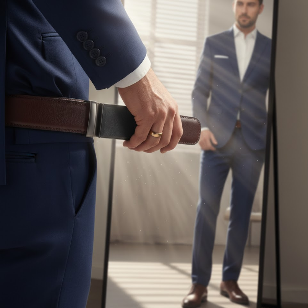 Moderne herrebælte med smart automatisk spænde, der fuldender ethvert outfit med stil.