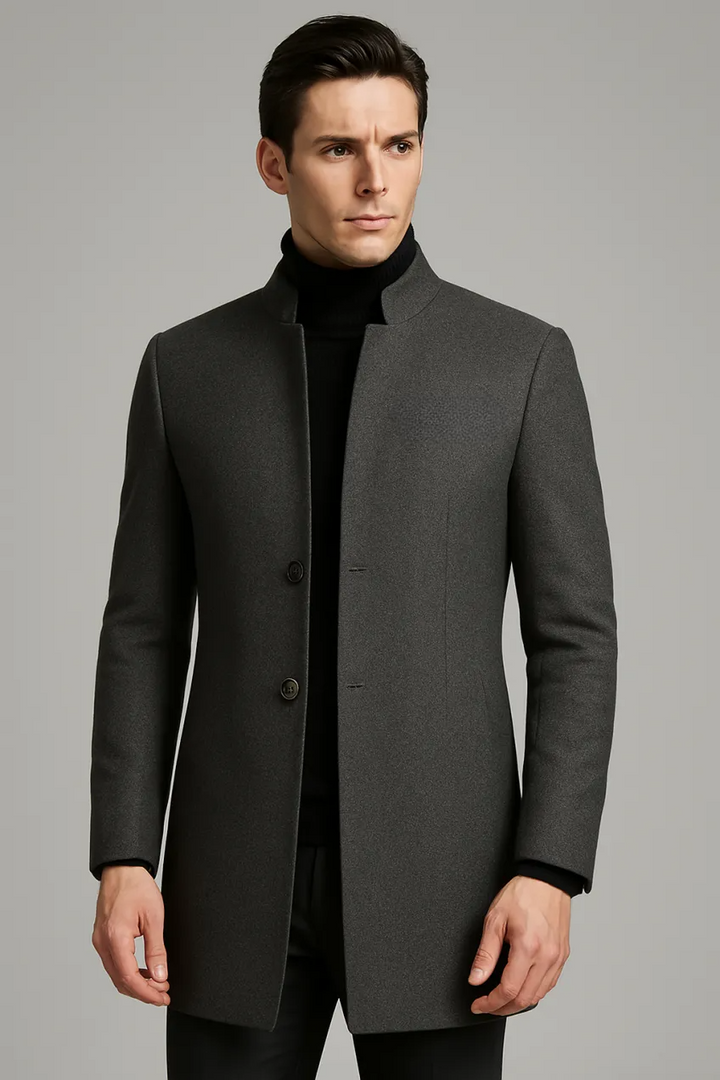 Elegant herrejakke i tidløst design. Perfekt overtøj til forår og efterår, en klassisk tilføjelse til herremode.