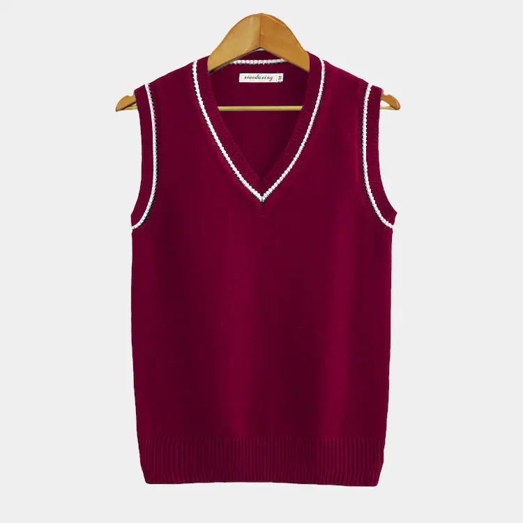 Komfortabel ærmeløs herrevest. Ideel til business casual og alsidig mænds mode. Klassisk stil.