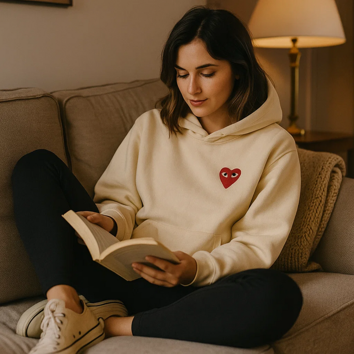 Hjerte sweater for kvinder. Komfortabel, elegant og alsidig damestrik til enhver lejlighed.
