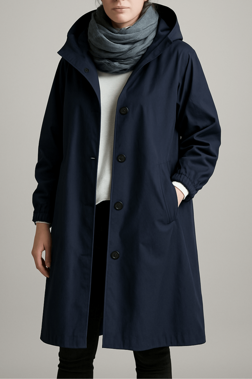 Klassisk trenchcoat i tidsløst design til kvinder, elegant og vejrbestandig for modebevidste.