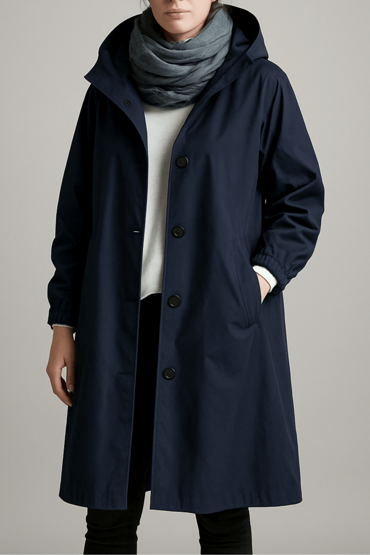 Klassisk trenchcoat i tidsløst design til kvinder, elegant og vejrbestandig for modebevidste.