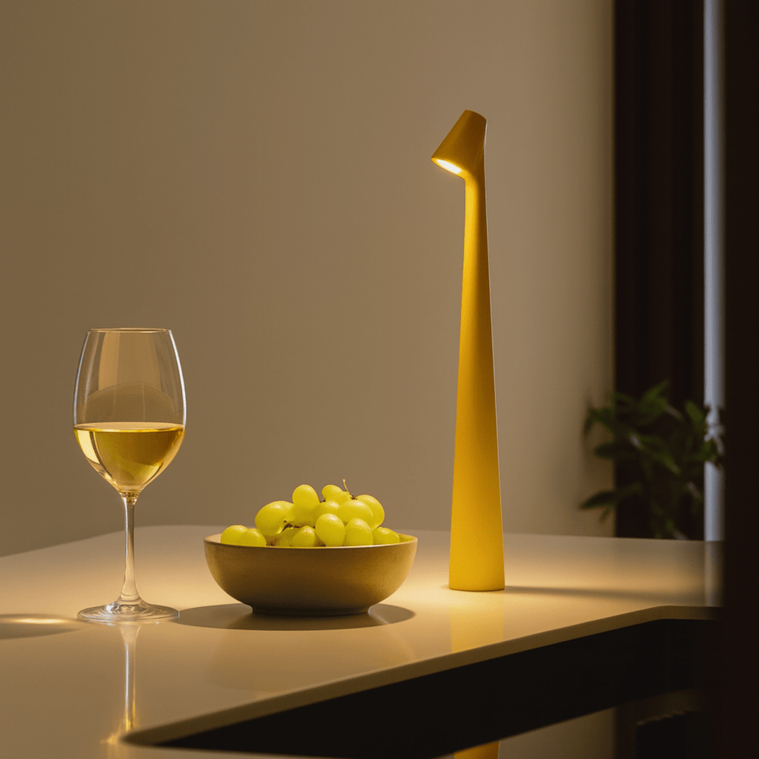 Praktisk bærbar bordlampe med USB-C opladning, perfekt som stemningslys overalt.