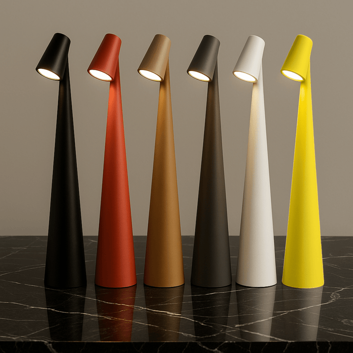 Hygge belysning med denne kordeløse bordlampe; moderne design og nem at flytte.