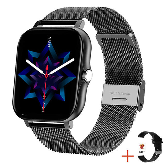 Fint kvinders smartwatch, der sporer aktivitet, søvn og puls, med smartnotifikationer og et elegant look.