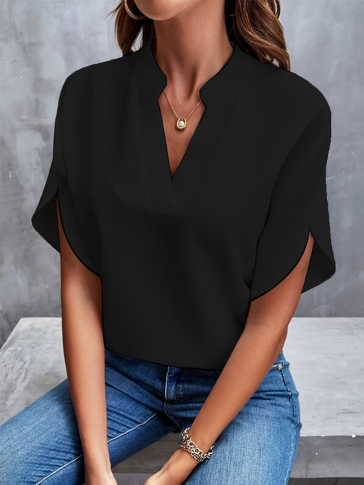 Feminin langærmet bluse, elegant og alsidig forårsmode top til kvinder. Komfortabel stil.