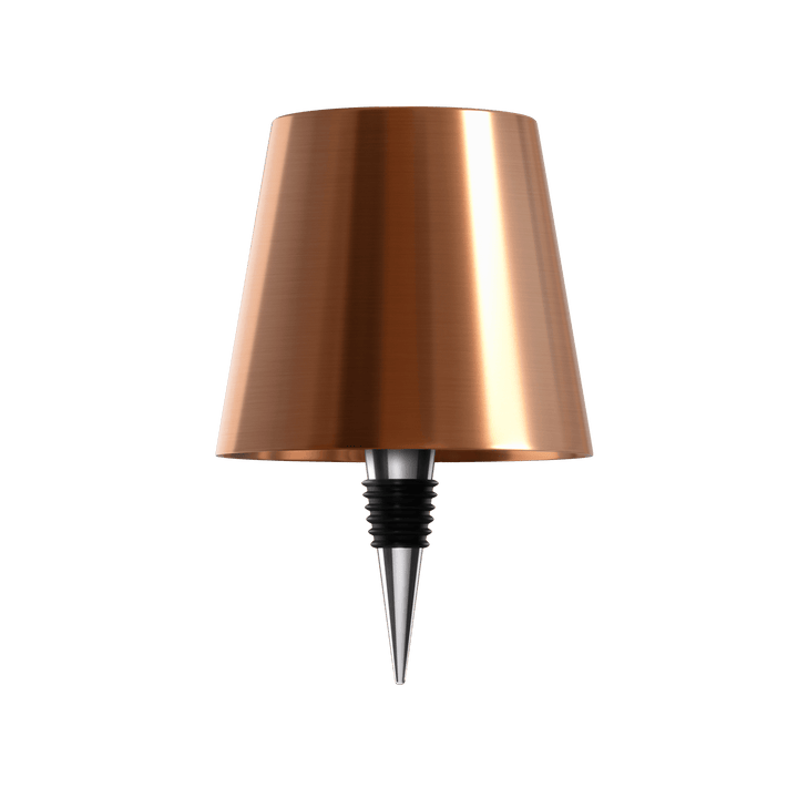 Elegant LED flaskelampe til genbrug. Trådløs bordlampe, USB-C, hygge og stemningslys.