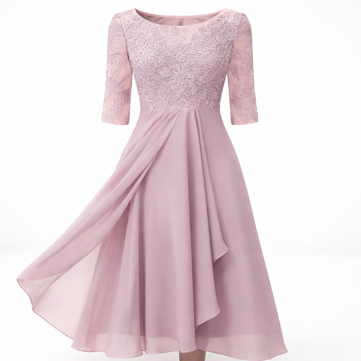 Grå dame aftenkjole, en lang og luksuriøs festkjole. Ideel til elegante lejligheder som bryllupsgæst.