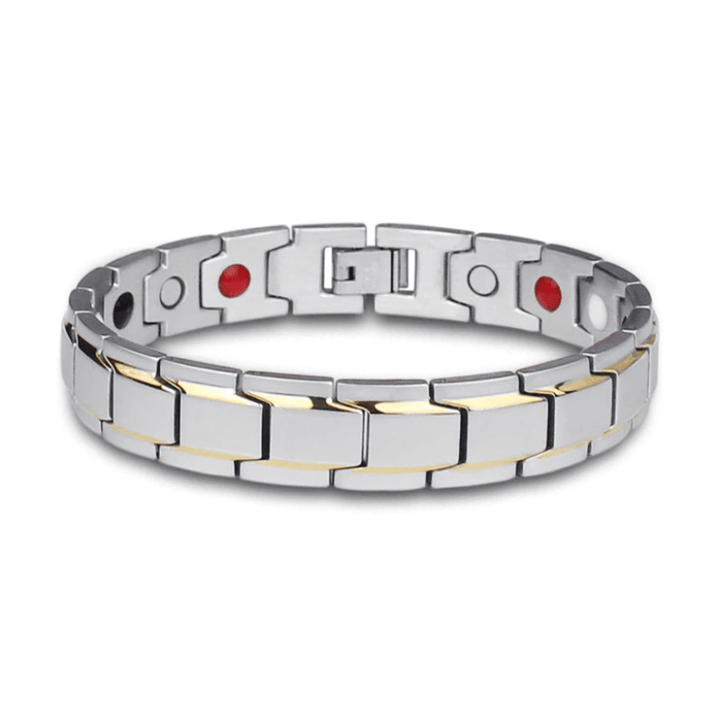 Elegant magnetisk herrearmbånd. Stilfuldt hverdagssmykke til mænd, der værdsætter komfort og moderne design.