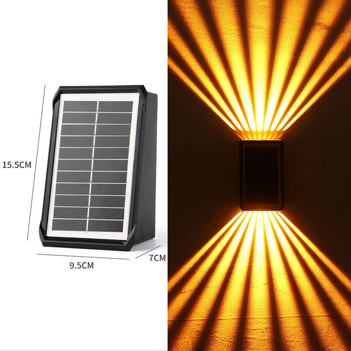 Funktionel solarlampe med IP65 certificering. Giver pålidelig udendørs belysning. Perfekt til alle vejrtyper.