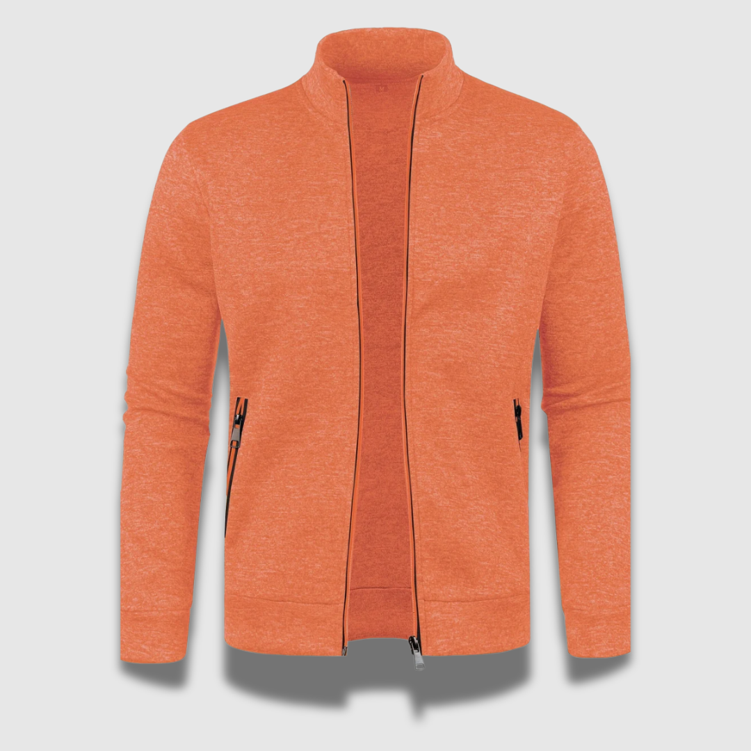 Elegant strikket herrecardigan i sort. Komfortabelt design med glat lukning, ideel til både formelle og afslappede lejlighede