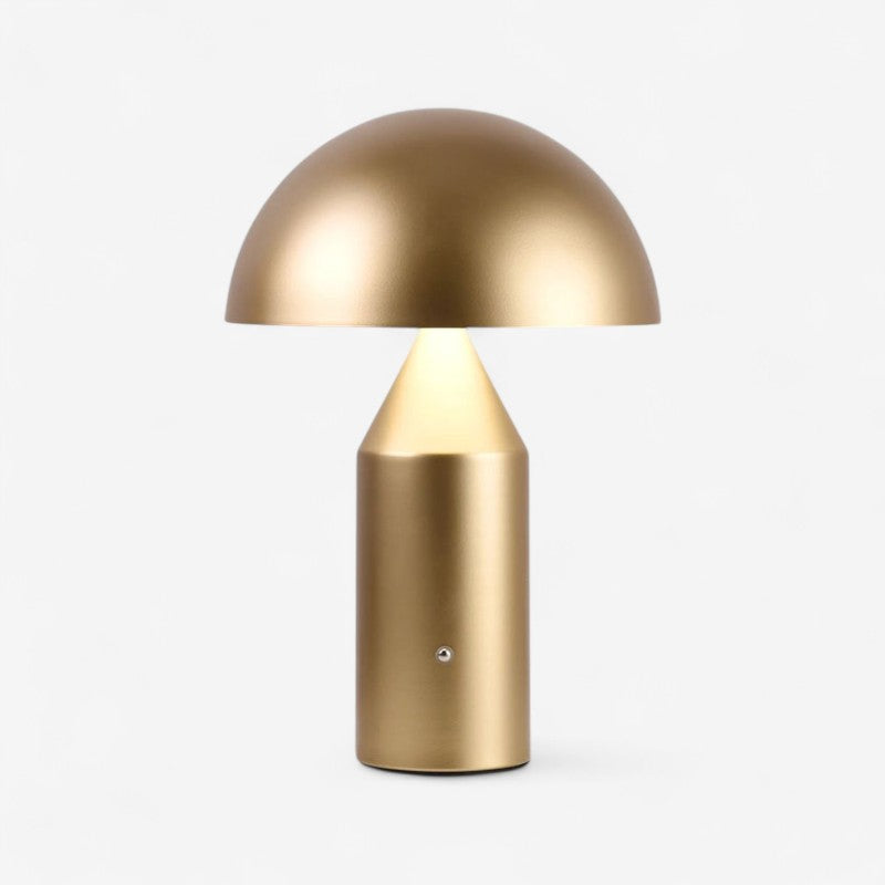 Elegant svampeformet LED bordlampe med touch-kontrol, perfekt som stemningslys til indendørs brug.