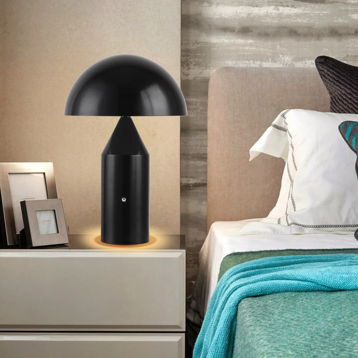 Dekorativ svampe LED lampe, en moderne bordlampe med stemningslys og intuitiv touch-kontrolfunktion.