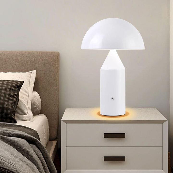 Stilfuld svampe LED bordlampe til hjemmet, med intuitiv touch-kontrol og energieffektivt LED-lys.