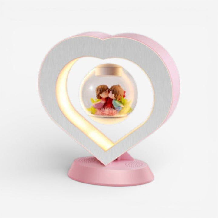 Boligindretning med stil: Bordlampe med flydende blomst. Elegant USB lampe som stemningslys.