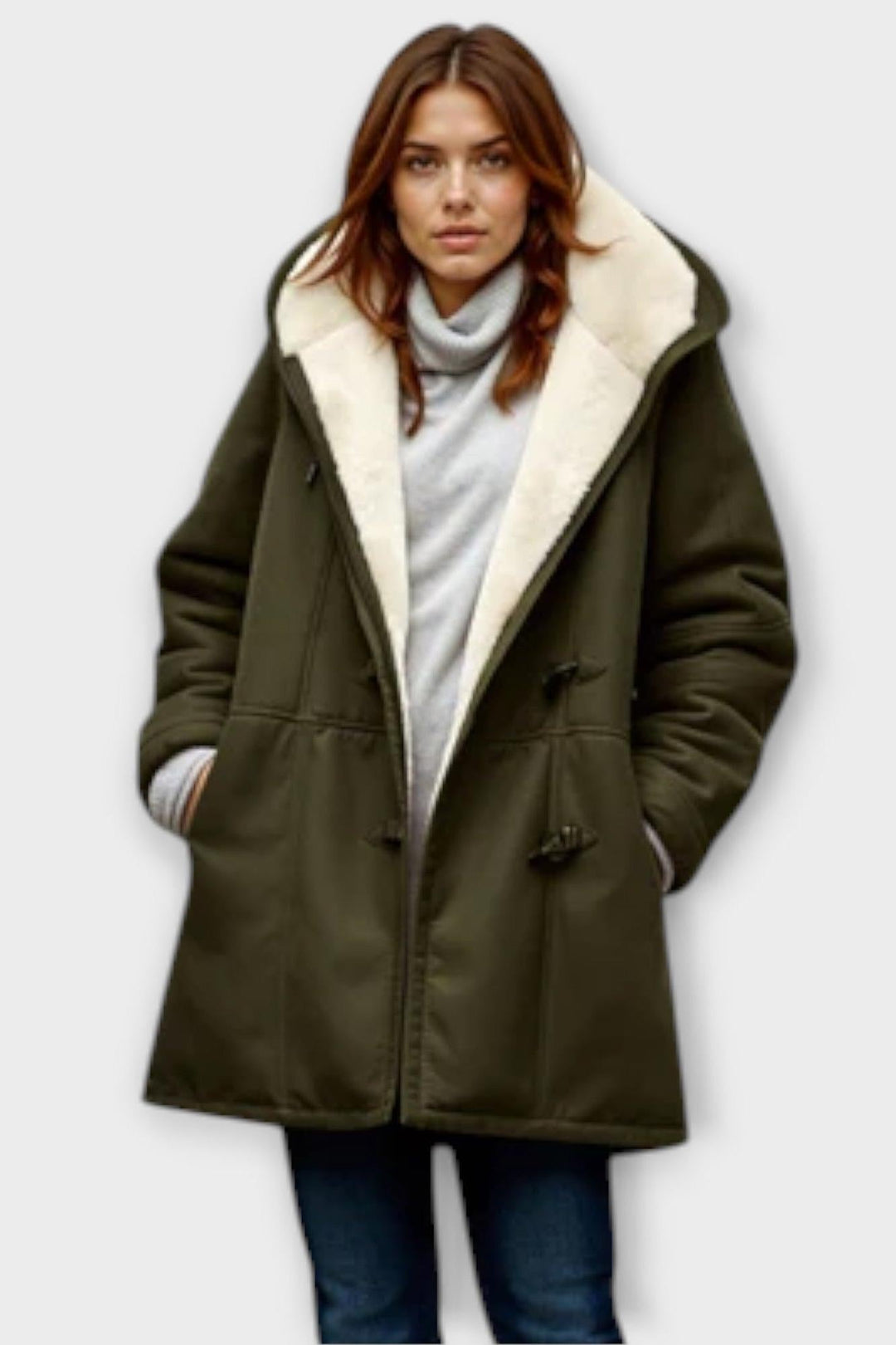 Stilfuld bourgognerød dame vinterjakke i polyester, varm, vandtæt og elegant.