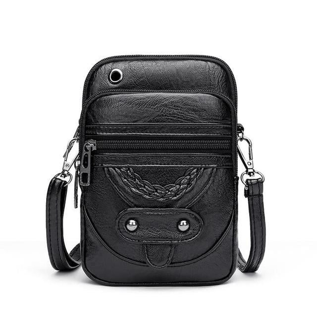 Luksuriøs vintage dametaske med crossbody-funktion i PU læder. En stilfuld skuldertaske til modebevidste kvinder.
