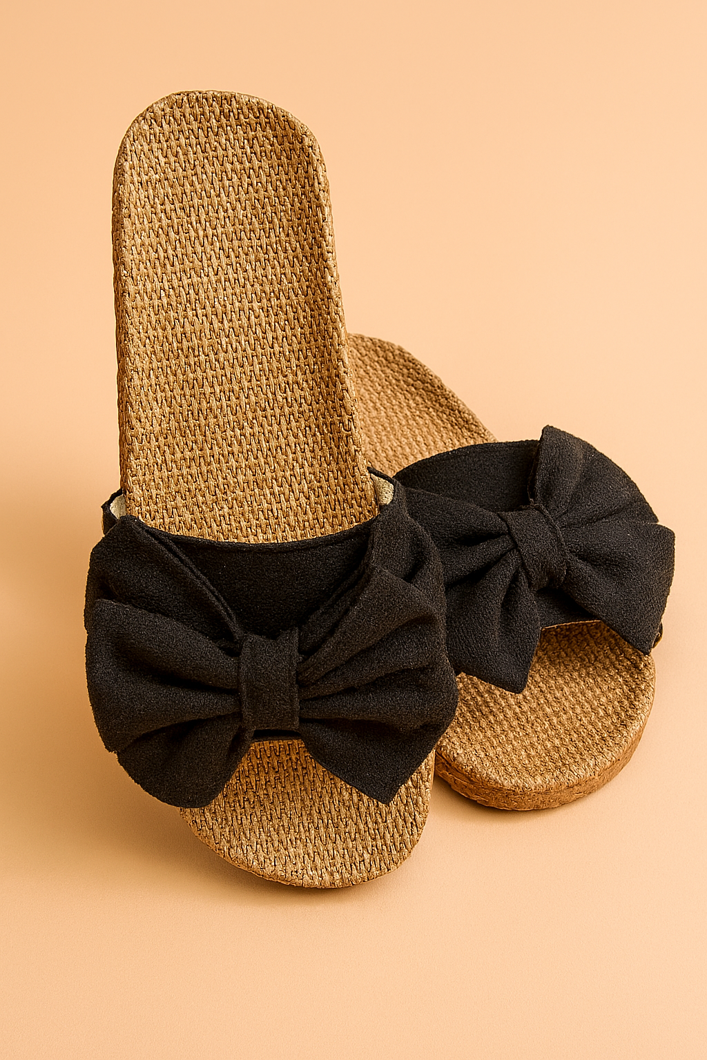 Kvinders elegante klipklappere med smuk sløjfe, komfortable flade sommersko. Perfekt til fashion og afslapning.