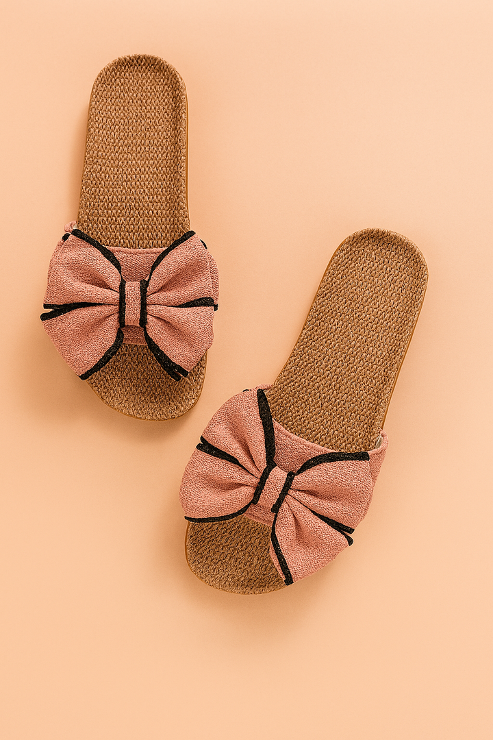 Stilfulde damesko: Klipklappere med stor sløjfe. Moderne sandaler for en elegant og komfortabel sommerstil.