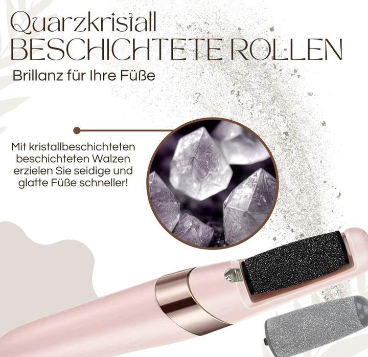 Genopladelig elektrisk fodfil med LED lys for præcis og effektiv fodpleje. Fjerner hård hud let.