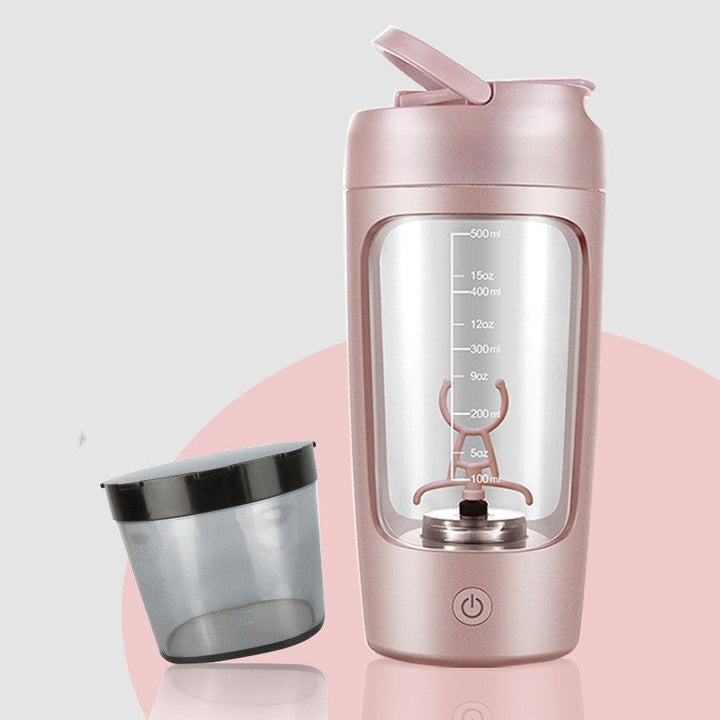 Unisex elektrisk blender til smoothies og proteinshakes. 500 ml kapacitet, sikrer glatte drikke til fitness og træning.