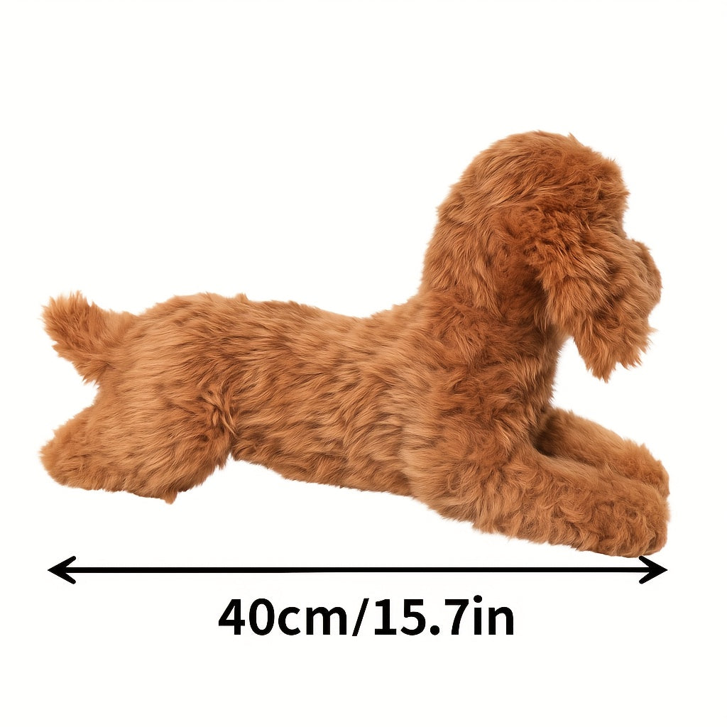 Stor, hyggelig plysdyr hund til børn, blød sovebamse og ven for livet.