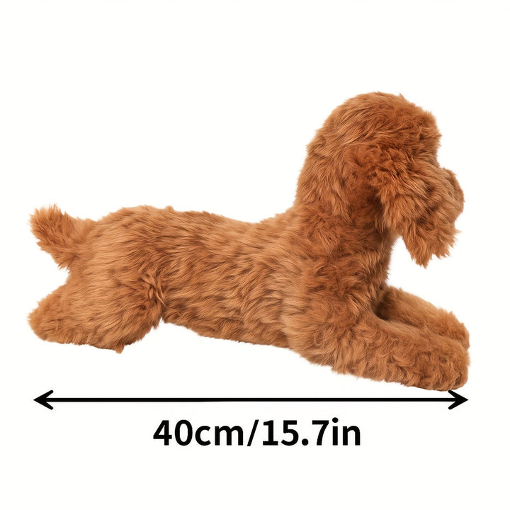 Stor, hyggelig plysdyr hund til børn, blød sovebamse og ven for livet.