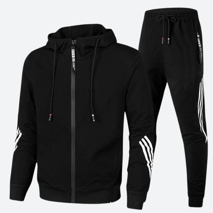 Stilfuldt herre jakkesæt med moderne pasform, ideelt til business casual og afslappet elegance for mænd.