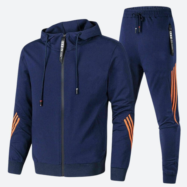 Modebevidst mands business casual jakkesæt. Stilfuldt design og moderne pasform for et afslappet komfort sæt.