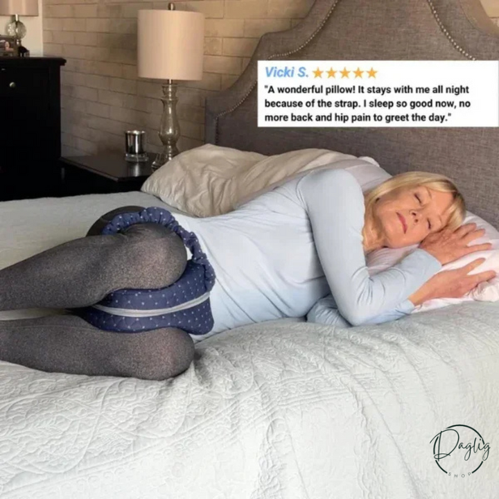 Ergonomisk sovepude designet til at støtte ryg, hofter og knæ. Fremmer sund søvn og komfort.