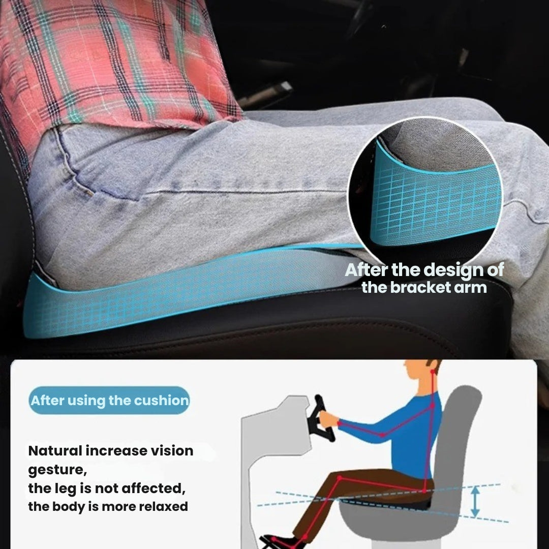 Luksuriøs siddepude med memory skum giver langvarig ergonomisk komfort og smertelindring.