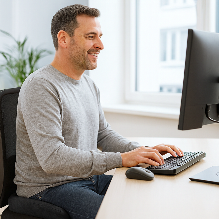 Smertefri hverdag med VezaSeat ergonomisk siddekude. Specielt designet til at lindre haleben- og rygsmerter.