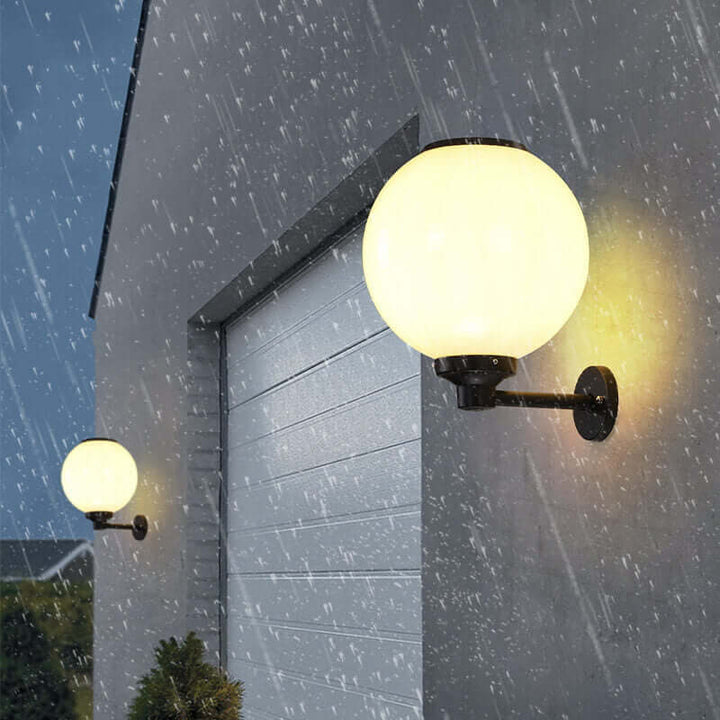 Solcelle Væglampe Udendørs - Vandtæt Kugle Design