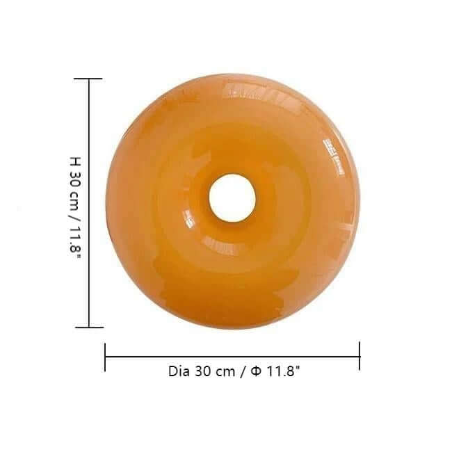 Donut Lampe - Glas & Metal Væglampe / Bordlampe