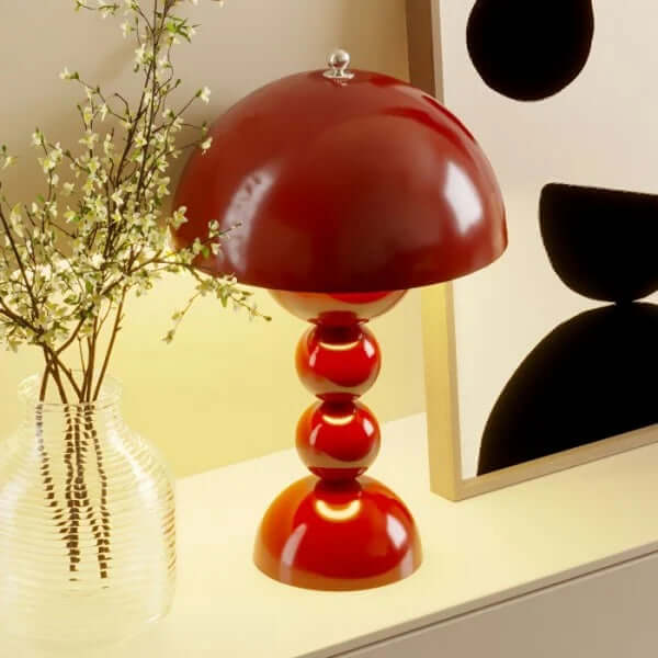 Bærbar LED Bordlampe med Blomsterdesign