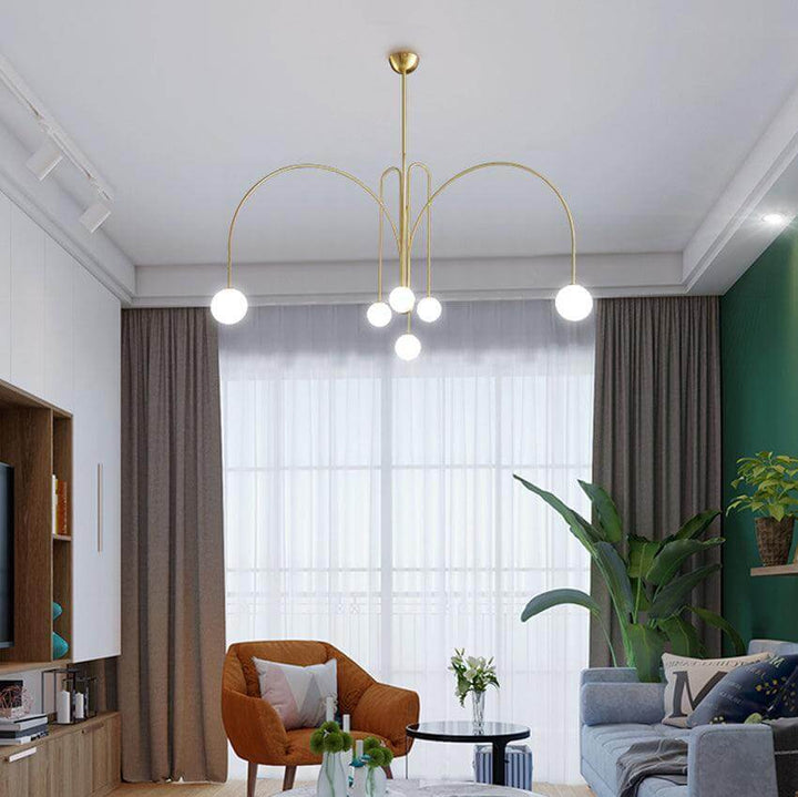 Elegant Pendel Lampe i Glas & Metal - 75/45cm