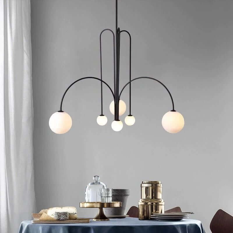 Elegant Pendel Lampe i Glas & Metal - 75/45cm