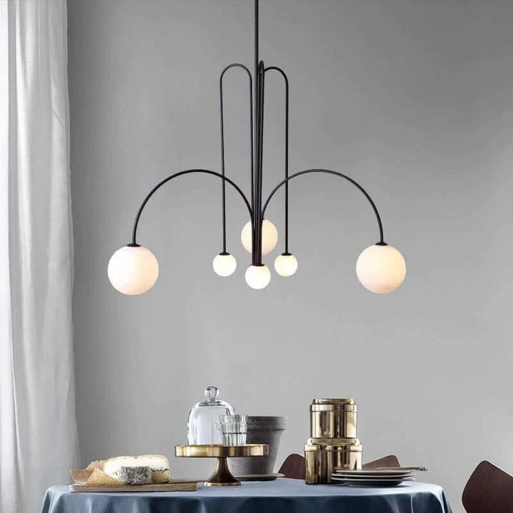 Elegant Pendel Lampe i Glas & Metal - 75/45cm
