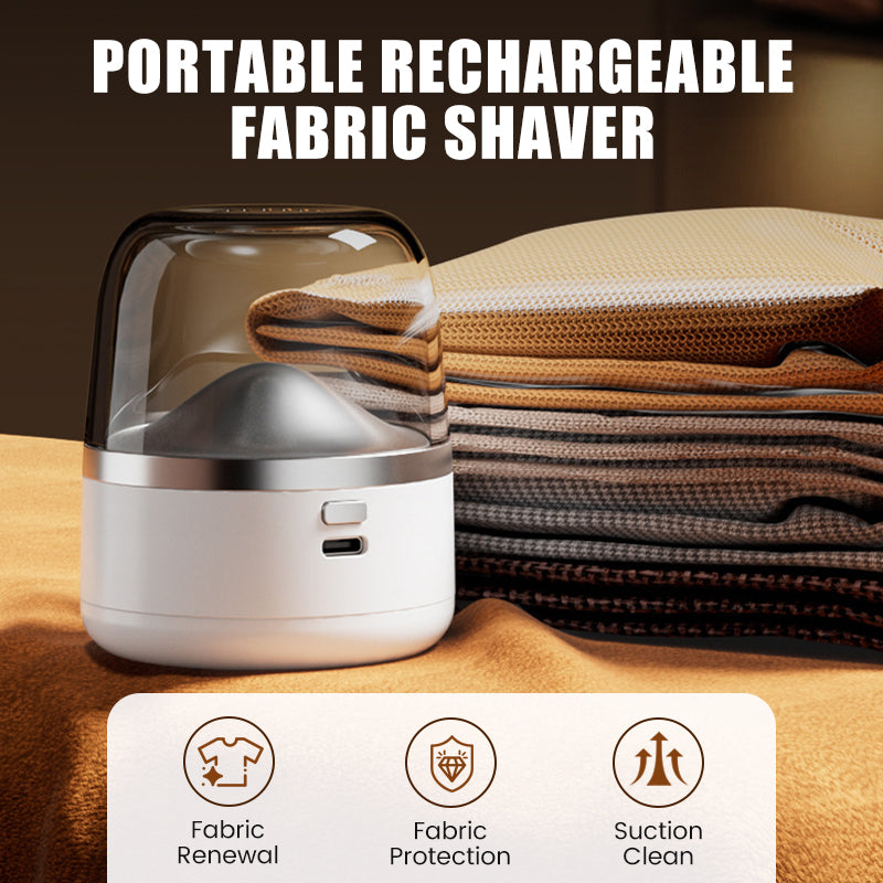 FabricRenew fnugfjerner. Hvid, trådløs nuppefjerner for øjeblikkelig blødhed til tøj og møbler via USB-C.
