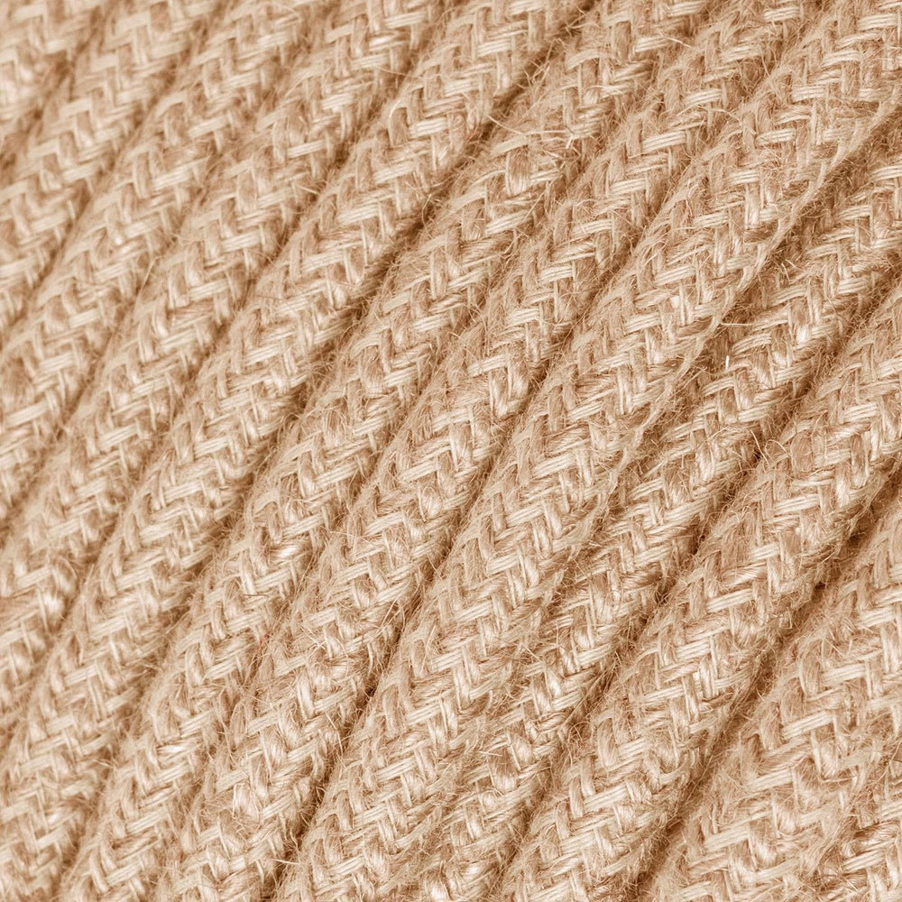 "Farverig jute-stofledning, fleksibel 1 meter, glat tekstur, perfekt til hyggebelysning, diameter 6,6 mm, indretning"