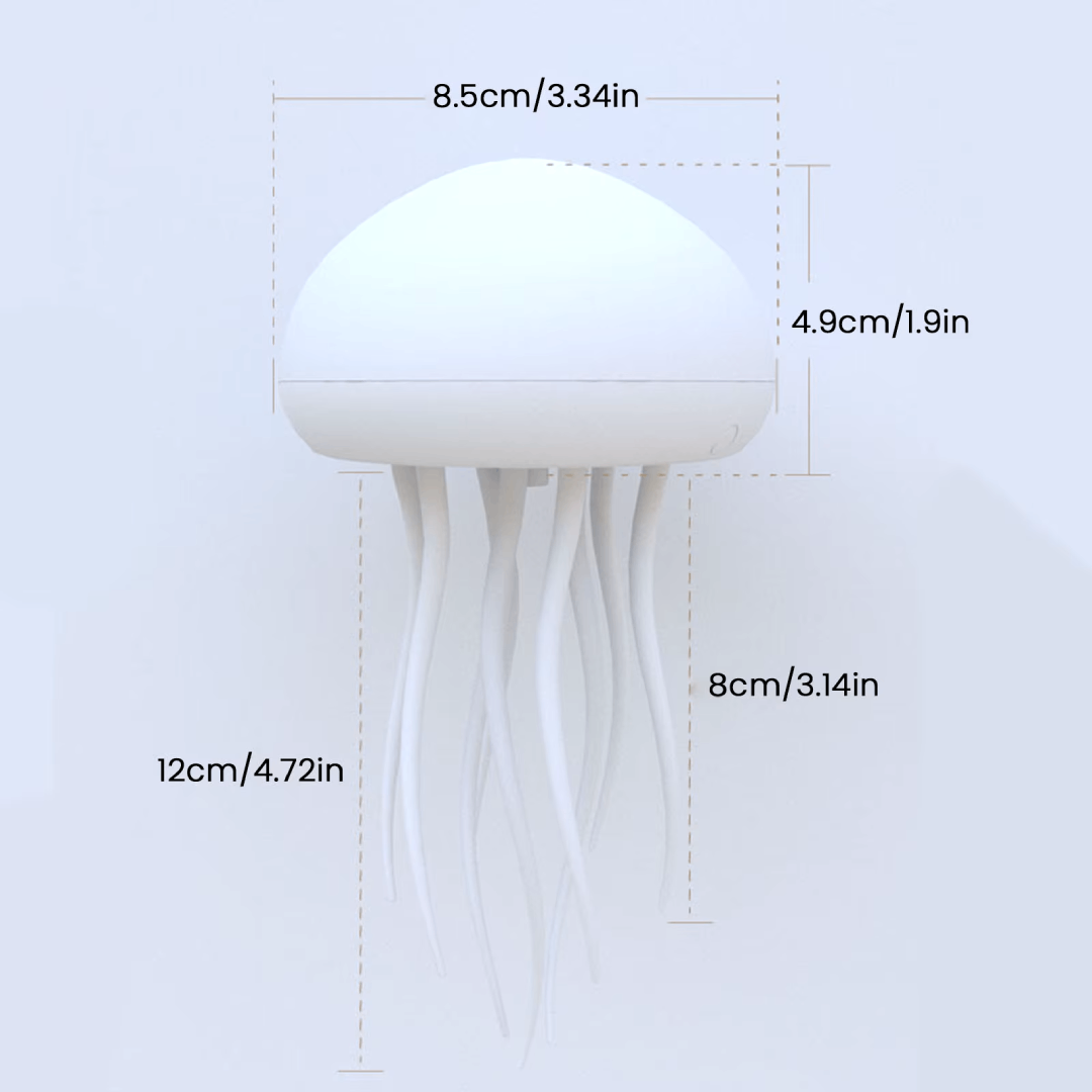Unikt design LED-lampe med glødende farver og flydende bevægelse, ideel til stemningslys.