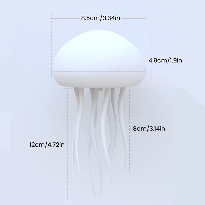 Unikt design LED-lampe med glødende farver og flydende bevægelse, ideel til stemningslys.