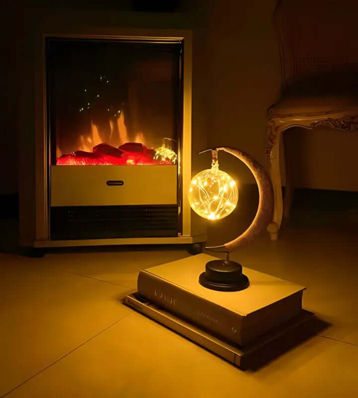 Magisk Månelampe 27cm - LED Glaslampe