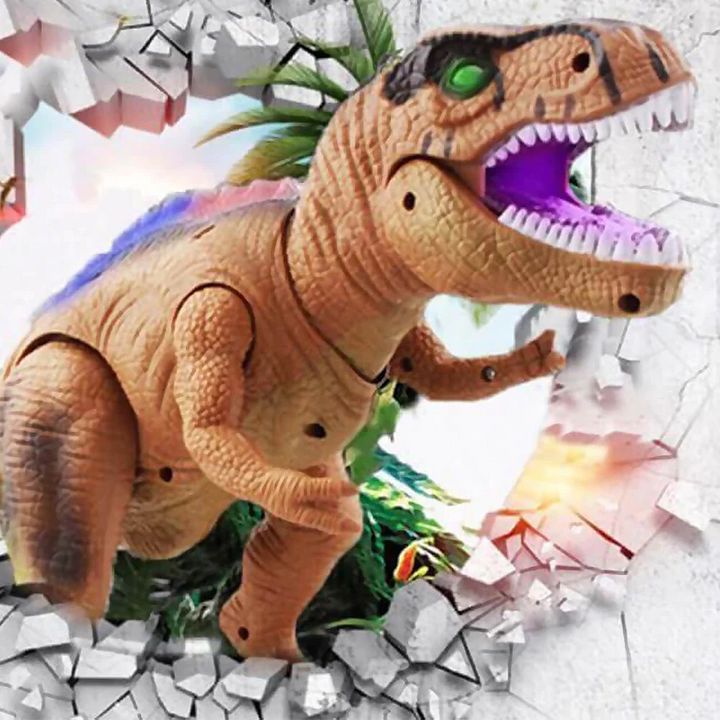 Realistisk brølende fjernbetjent dinosaur legetøj går, med lysende øjne, underholdning for børn.
