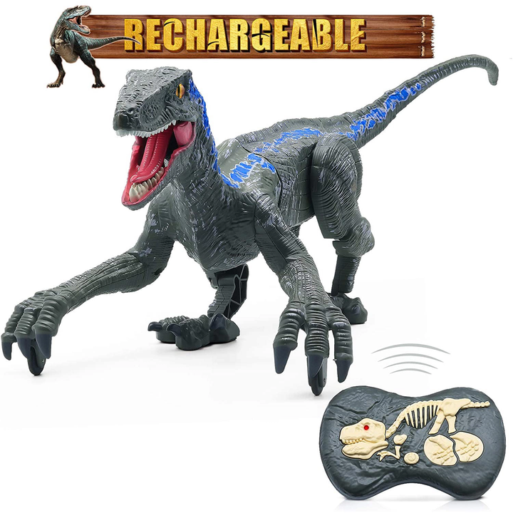 Realistisk VelociThrill fjernstyret dinosaur, robust legetøj i høj kvalitet.