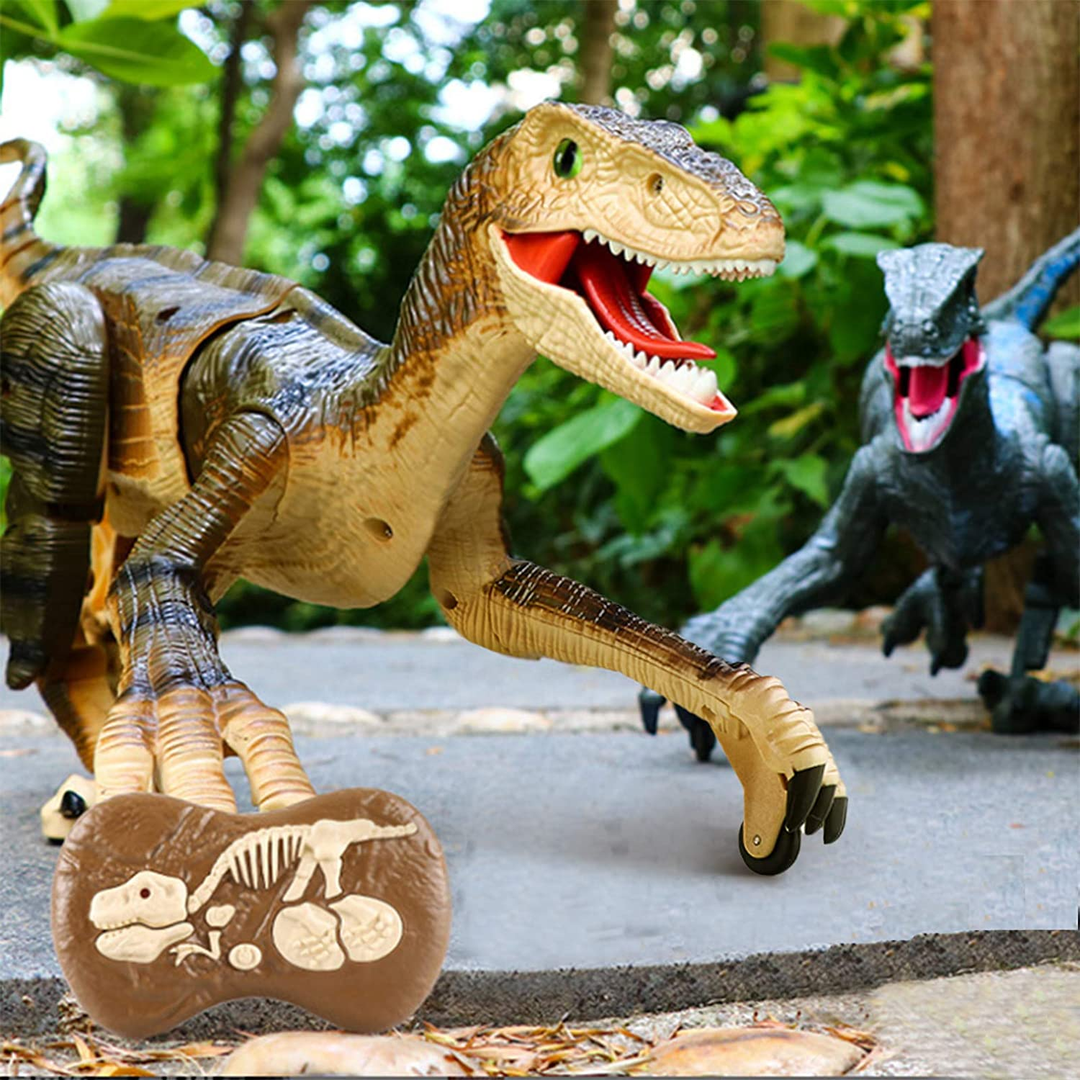 Fjernstyret VelociThrill legetøj, simulerer en ægte dinosaur for børn.